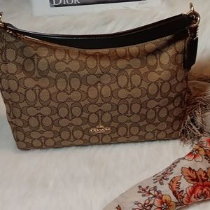 Coach Biege Signature Canvas Handbag